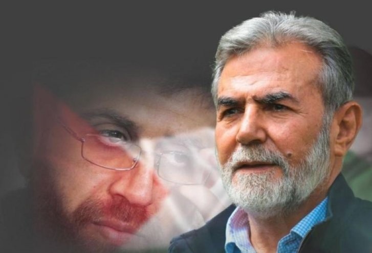 قائد حركة الجهاد زياد النخالة يجري اتصالا هاتفيا بزوجة الشهيد خضر عدنان