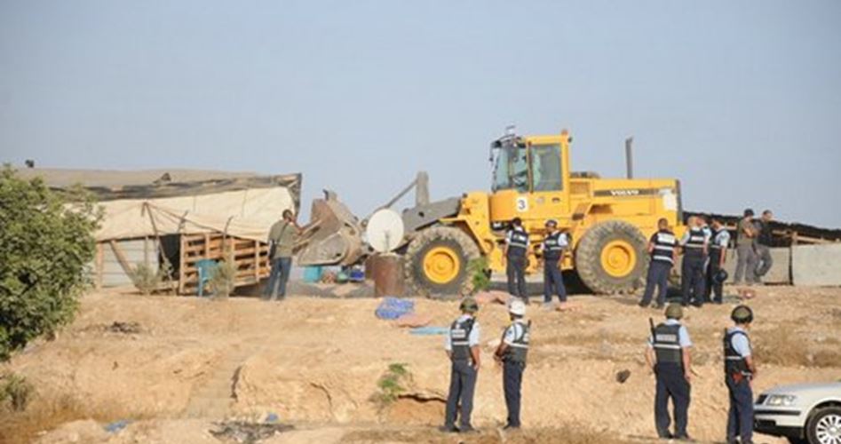 Israeli barbaric forces demolishes Palestinian Bedouin village for 217th time
