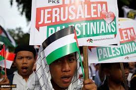 Warga Indonesia Gelar Pawai Mendukung Perlawanan Palestina