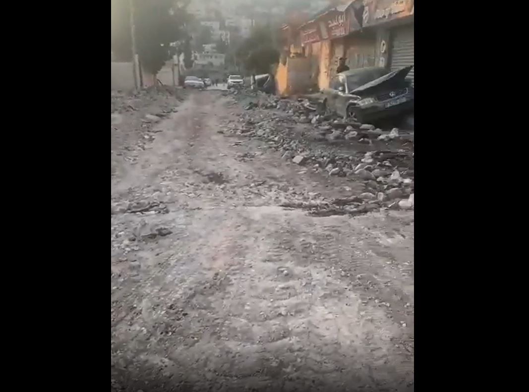 Video: Israeli army destroys a street during a raid into Jenin, N West Bank