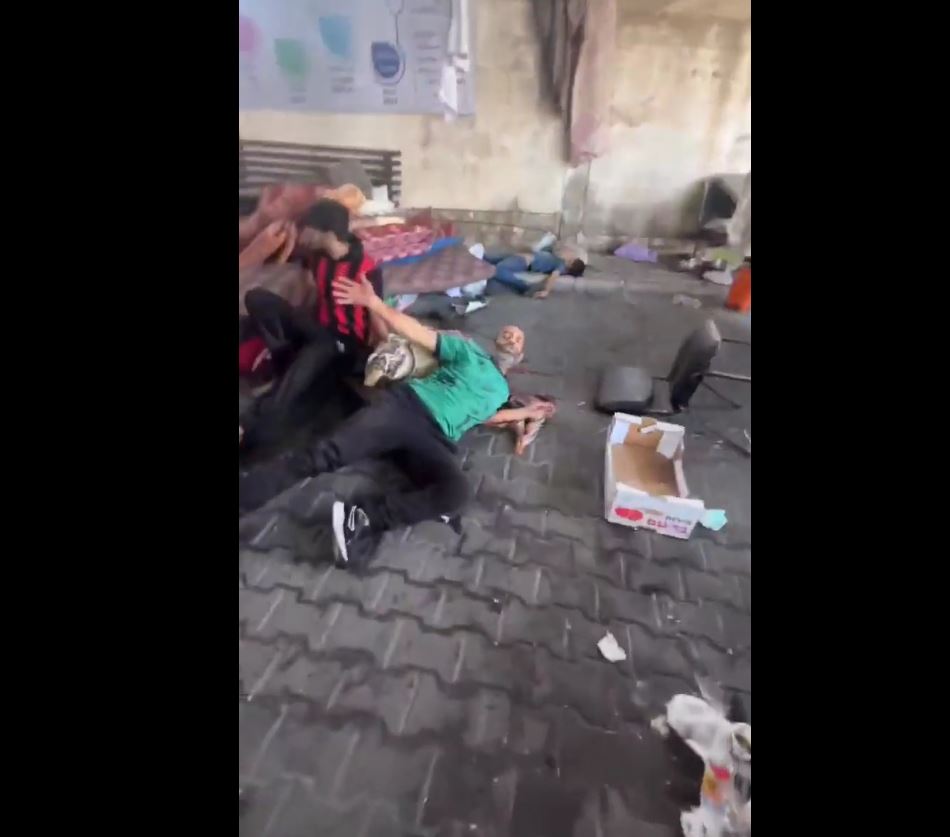 Graphic Video: Injuries among civilians in Israeli airstrike targeting yards of Gaza Al Shifa hospital