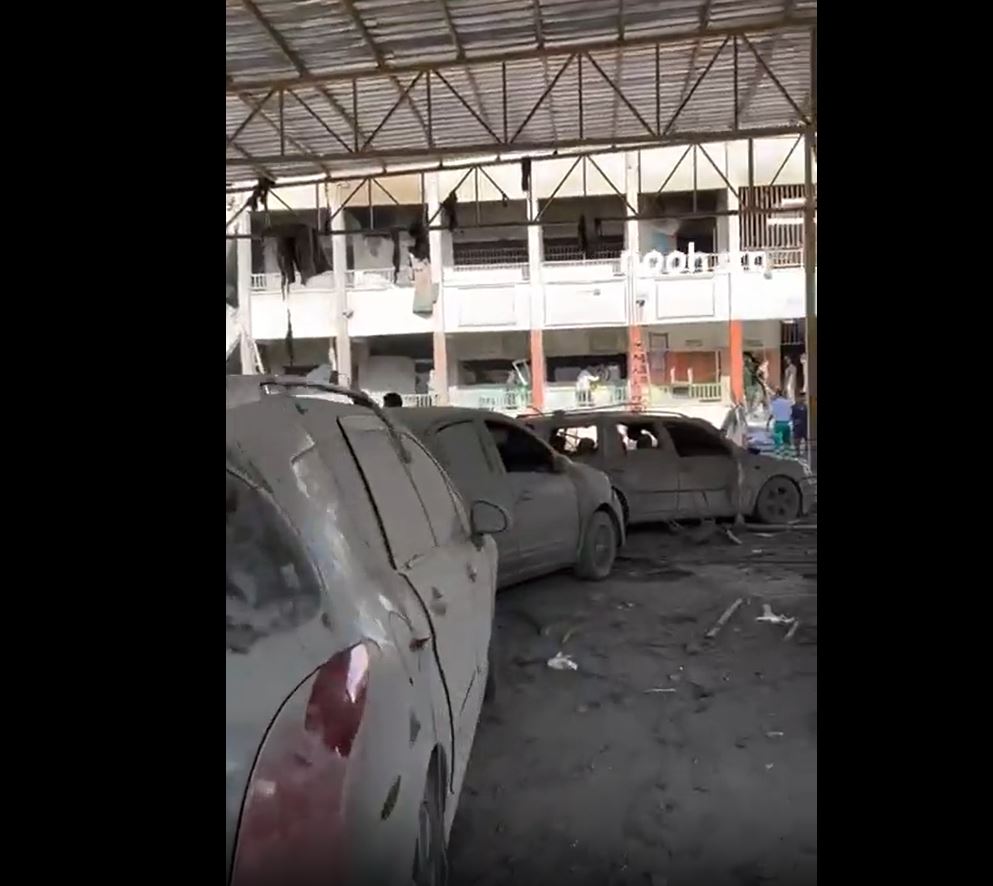 Video: Israeli jets bombard Al-Buraq school in Gaza killing at least 50 Palestinians