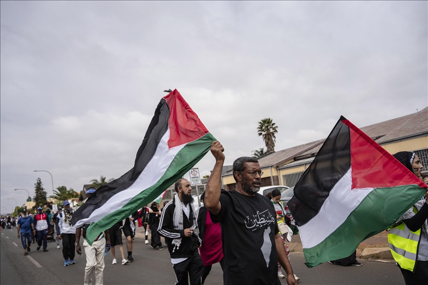 Pro-Palestinians gather in Cape Town to condemn Israeli crimes