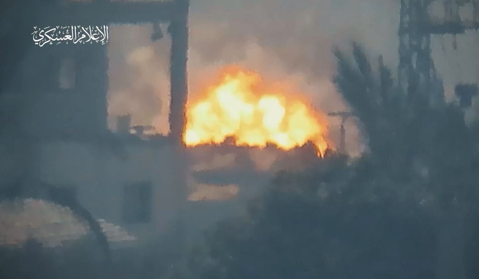 Scenes of Al-Qassam targeting Israeli Merkava tanks and armored vehicles penetrating into Gaza
