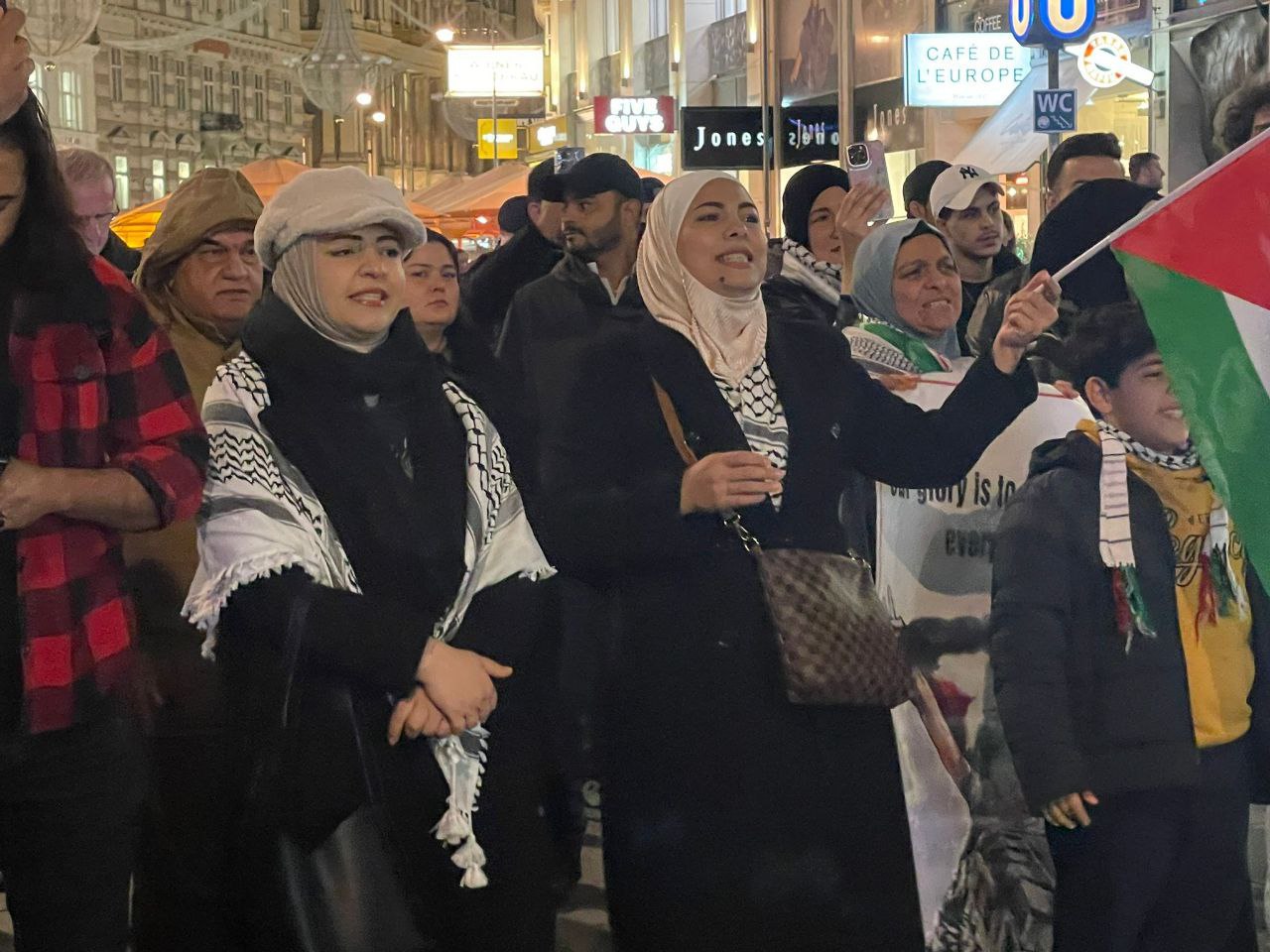 Video: Massive solidarity with Palestine in Vienna, Austria 