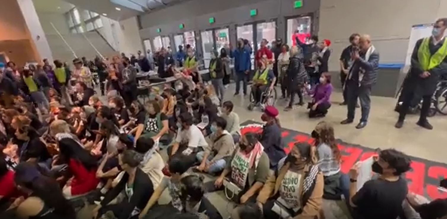Video: Pro-Palestine activists take over California Democratic Convention demand ceasefire in Gaza