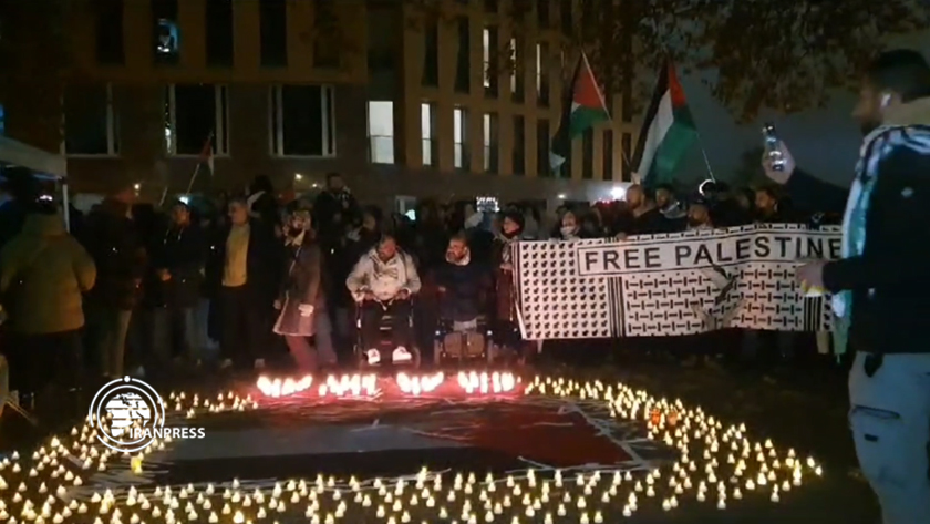 Pro-Palestinian rally held in front of German Foreign Ministry