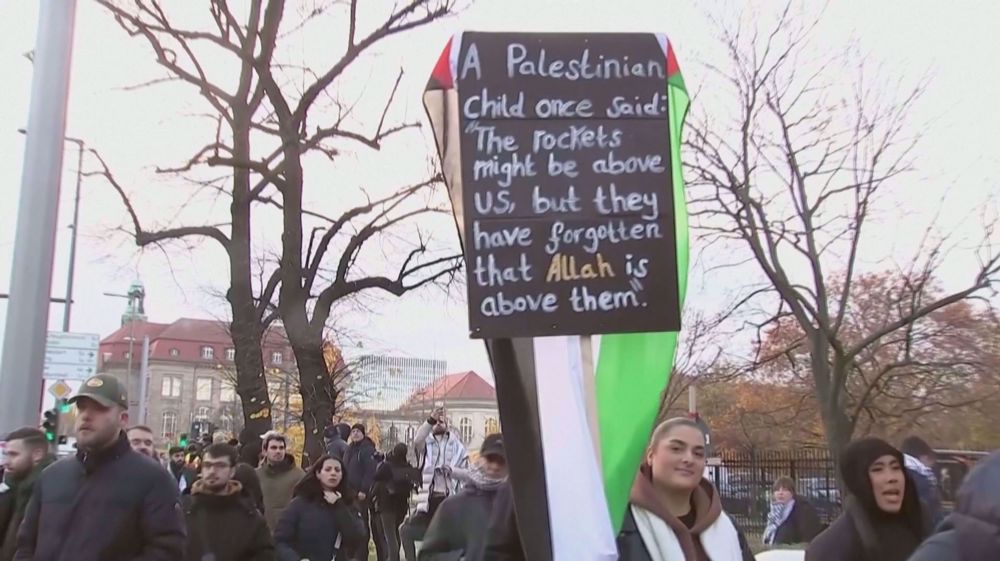 Pro-Palestinian protesters march in Berlin, accuse Germany of siding with Israel