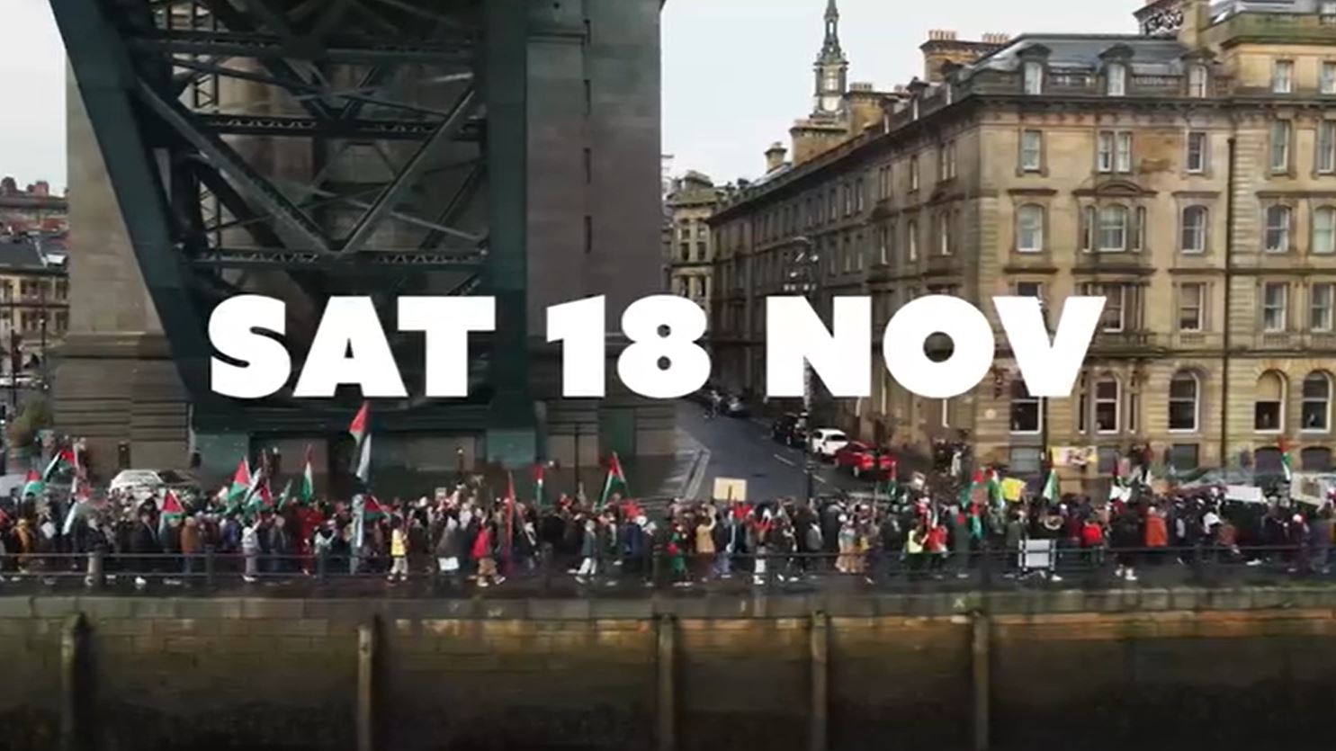 Video: Massive solidarity with Palestine in Newcastle, England 
