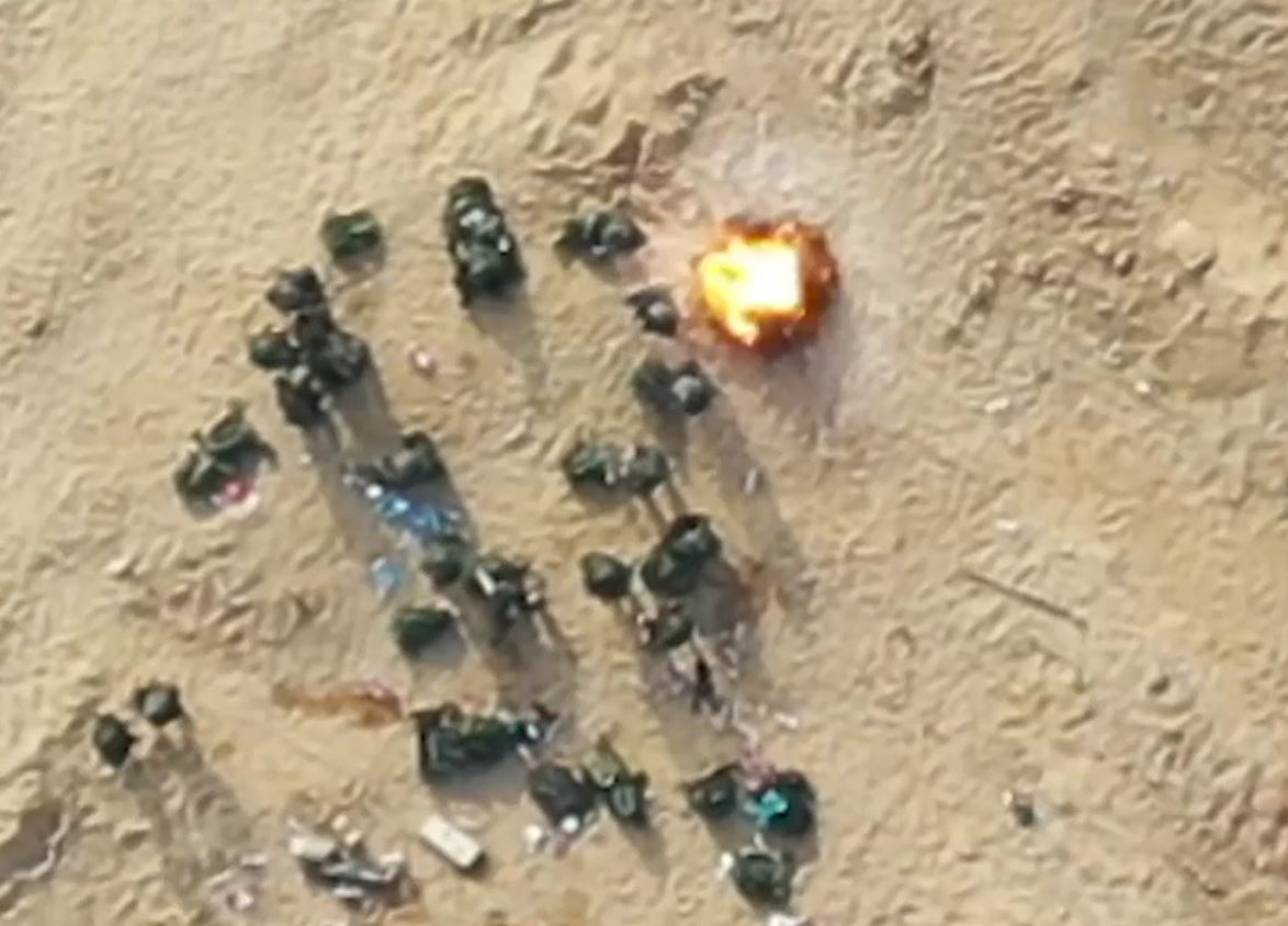 Video: Al-Qassam Brigades release video of dropping shell on Zionist infantry unit, kill severals