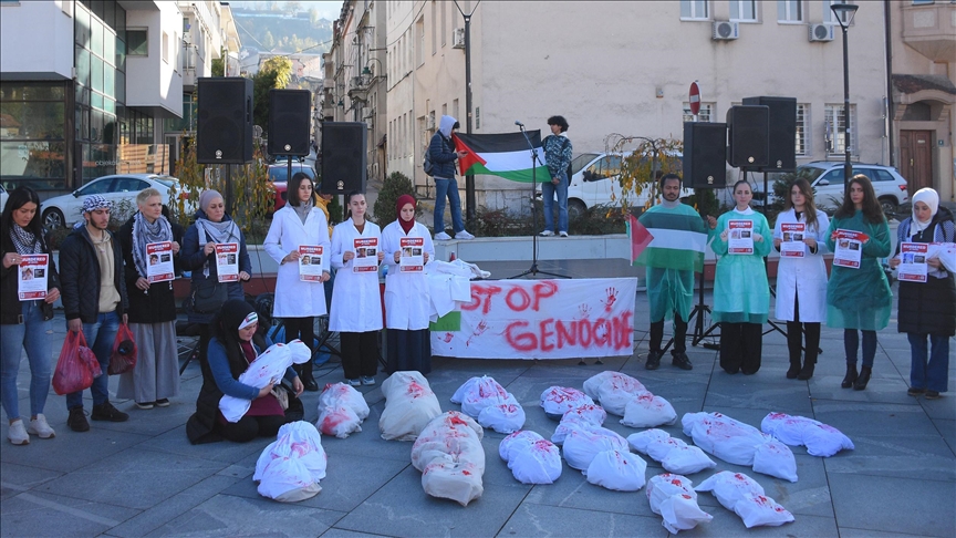 Bosnians stage pro-Palestine rally
