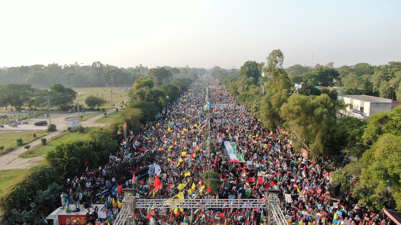 Pro-Palestine rally held in Lahore, Pakistan
