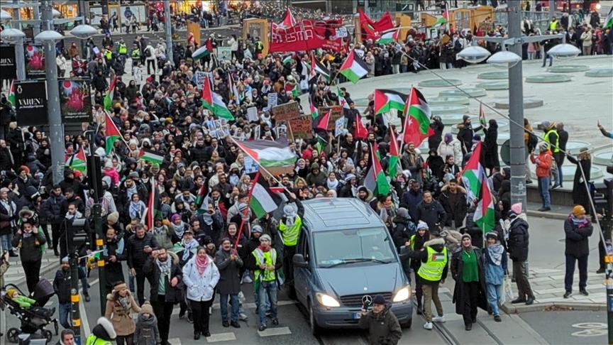 Swedish protesters say Stockholm complicit in Israeli war on Gaza