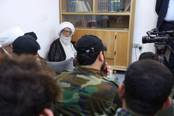 آية الله النجفي: أبطال الحشد الشعبي تصدوا للإرهاب بفضل الدعاء صاحب الزمان وتضحياتهم وفتاوى الجهاد
