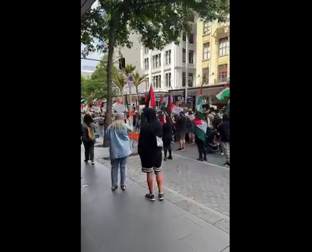 Video: Massive demonstration in Auckland, New Zealand in support of Palestine 