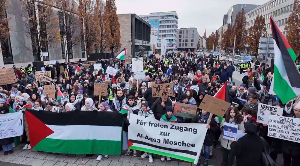 Video: Thousands rally in Nuremberg, demanding permanent Gaza ceasefire