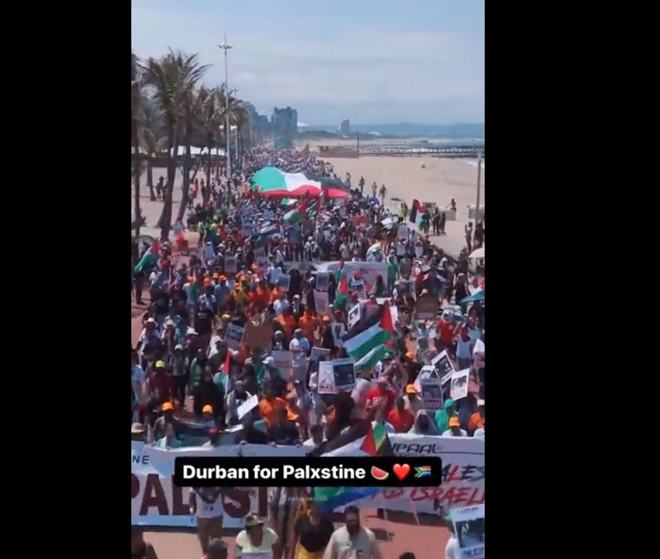Video: Rally in Durban, South Africa, in support for Palestinian people 
