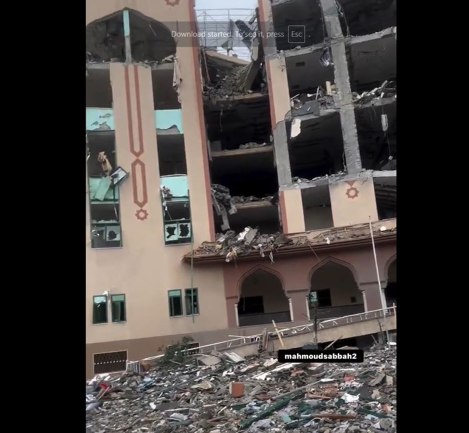 Video: Massive destruction in Islamic University of Gaza in indiscriminate Israeli bombardment