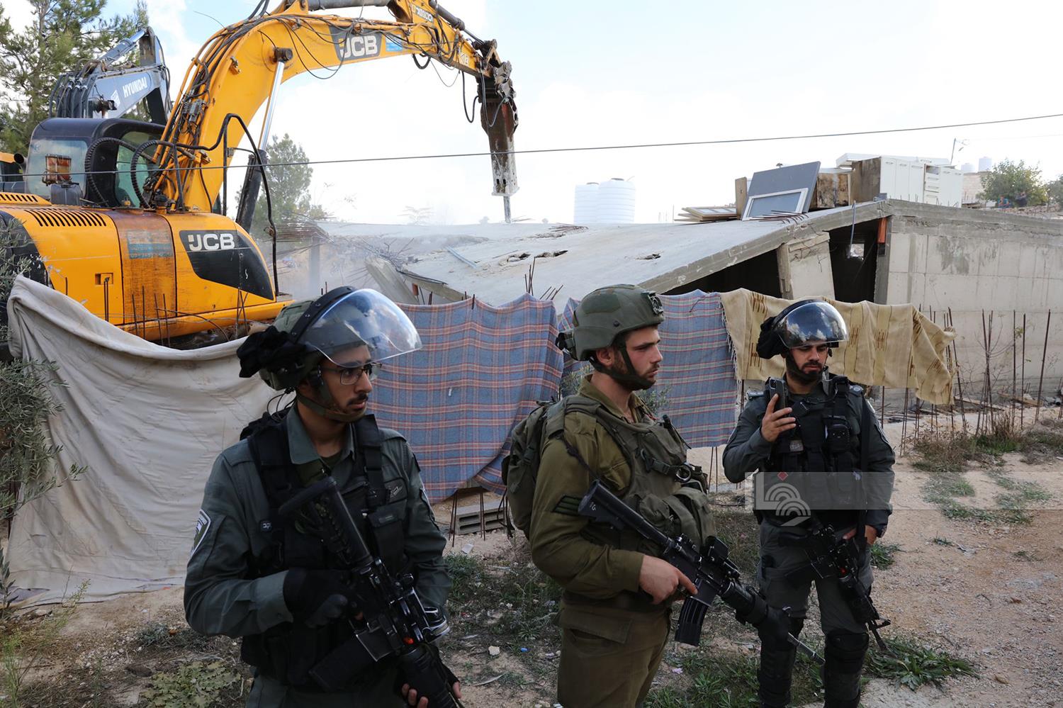 Israeli forces demolish school wall south of Bethlehem