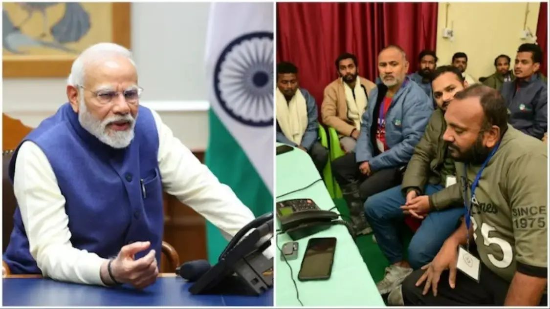 सिल्कयारा सुरंग से बचाए गए सभी 41 मज़दूर, प्रधानमंत्री ने फोन पर लिया हालचाल