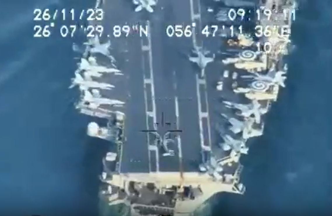 Video: Iran released scenes of monitoring aircraft carrier USS Dwight D. Eisenhower in Strait of Hormuz