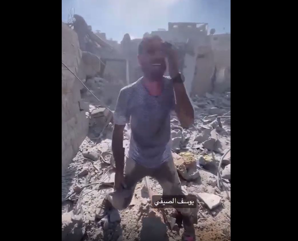 Video: Bereaved father searching for his Four children under rubble after Israeli bombardment of Gaza