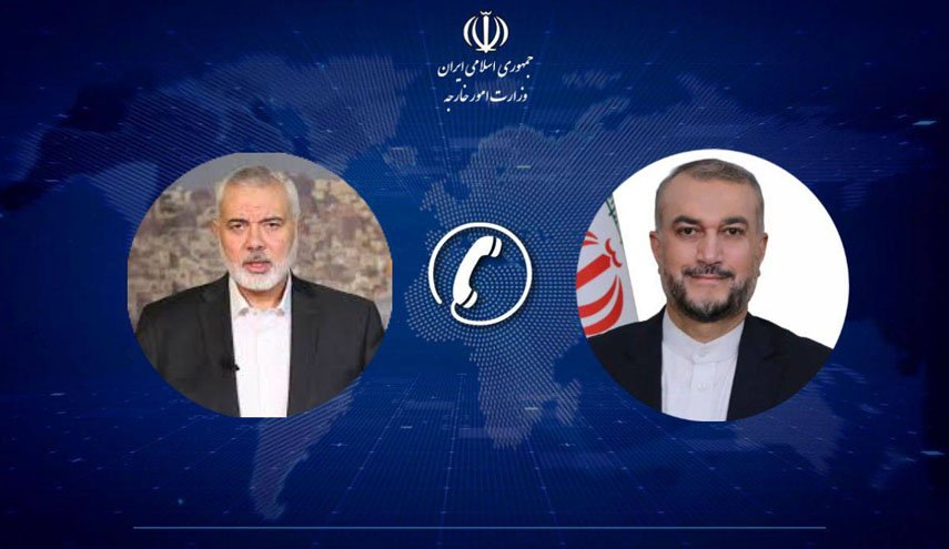 Iran FM, Hamas chief discuss latest developments in Palestine