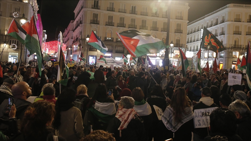 Spanish cities protest in support of Palestine