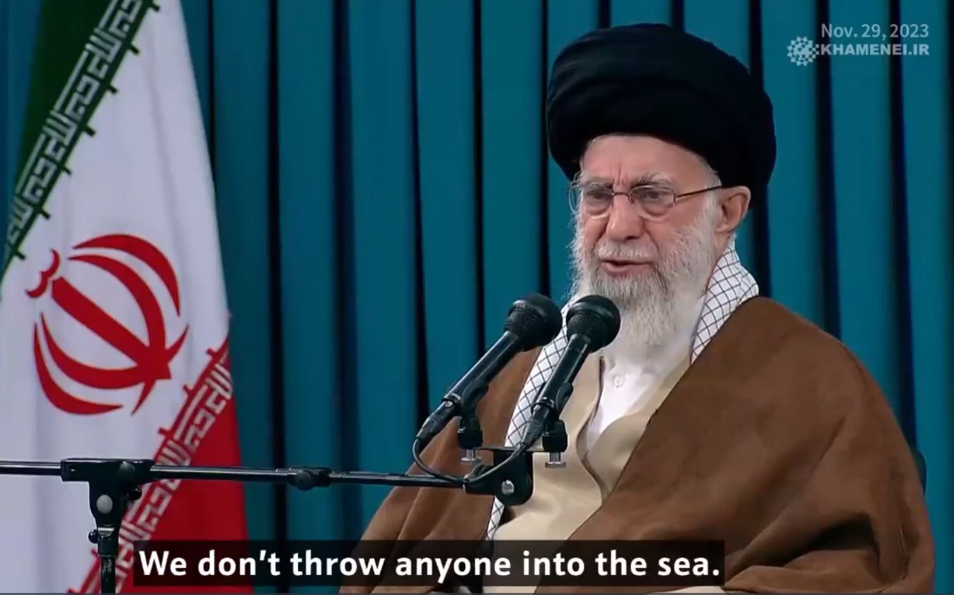 Imam Khamenei: We don't say Jews should be thrown into the sea; we say let Palestinians decide