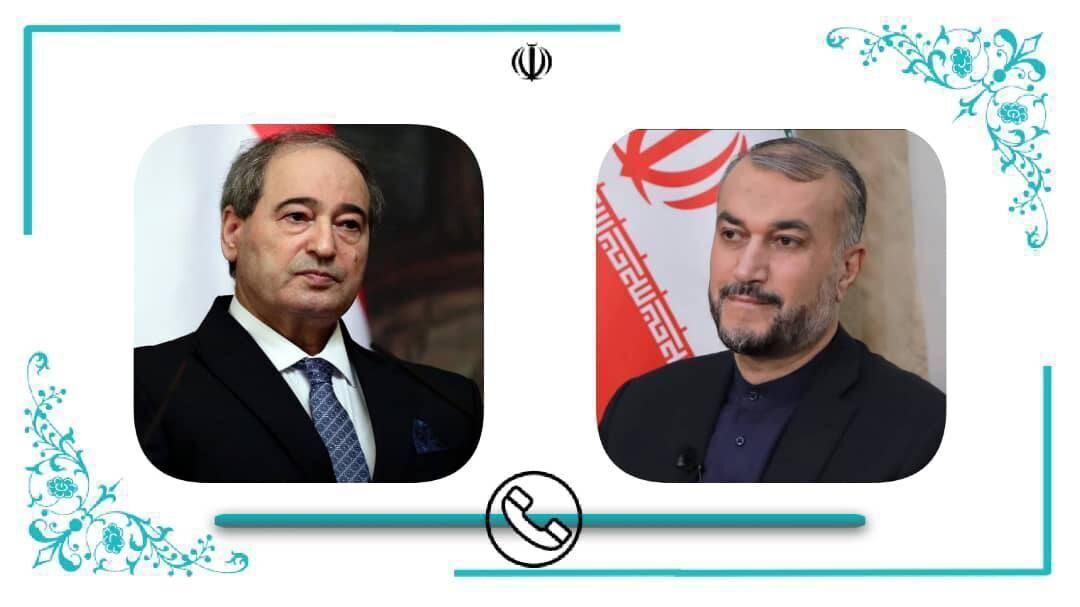 Iran, Syria FMs discuss Gaza genocide over phone