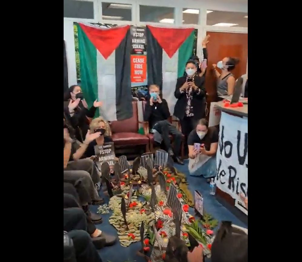 Video: Sit-in at Senator Elizabeth Warren’s office in Boston demanding ceasefire in Gaza