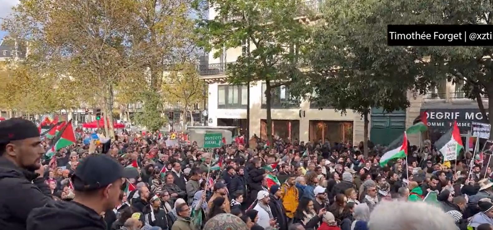 Video: Protesters in Paris, France demand end to genocide in Gaza