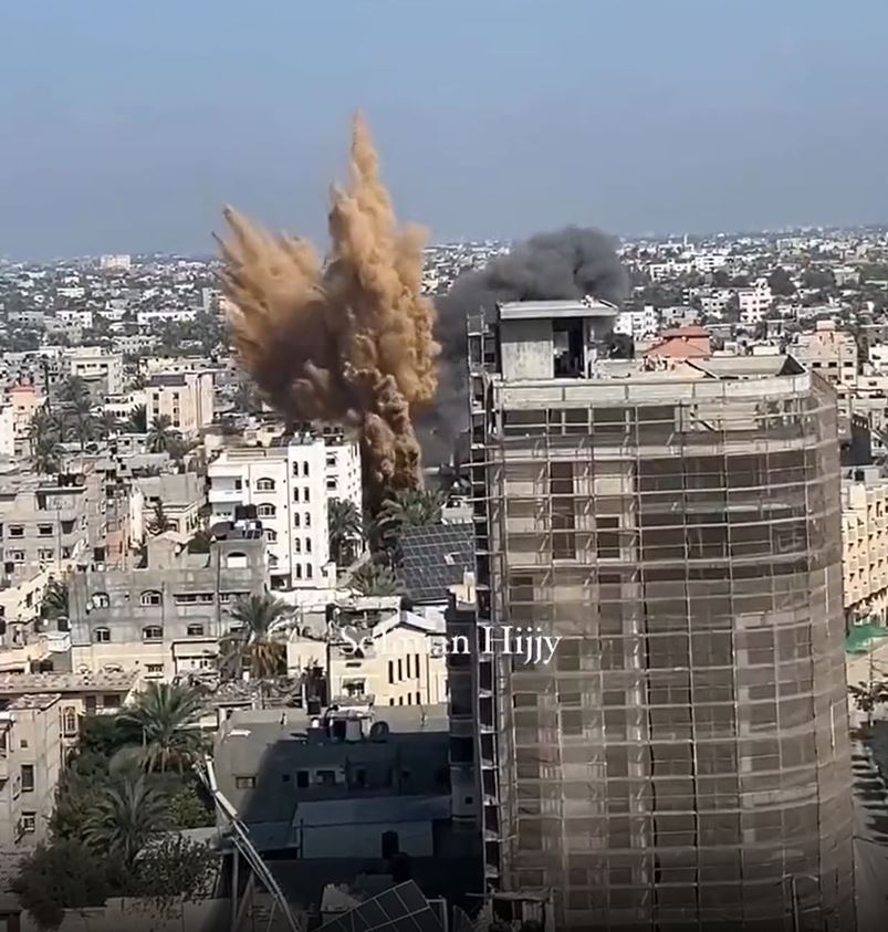 Video: Consecutive Israel air raids on Gaza City