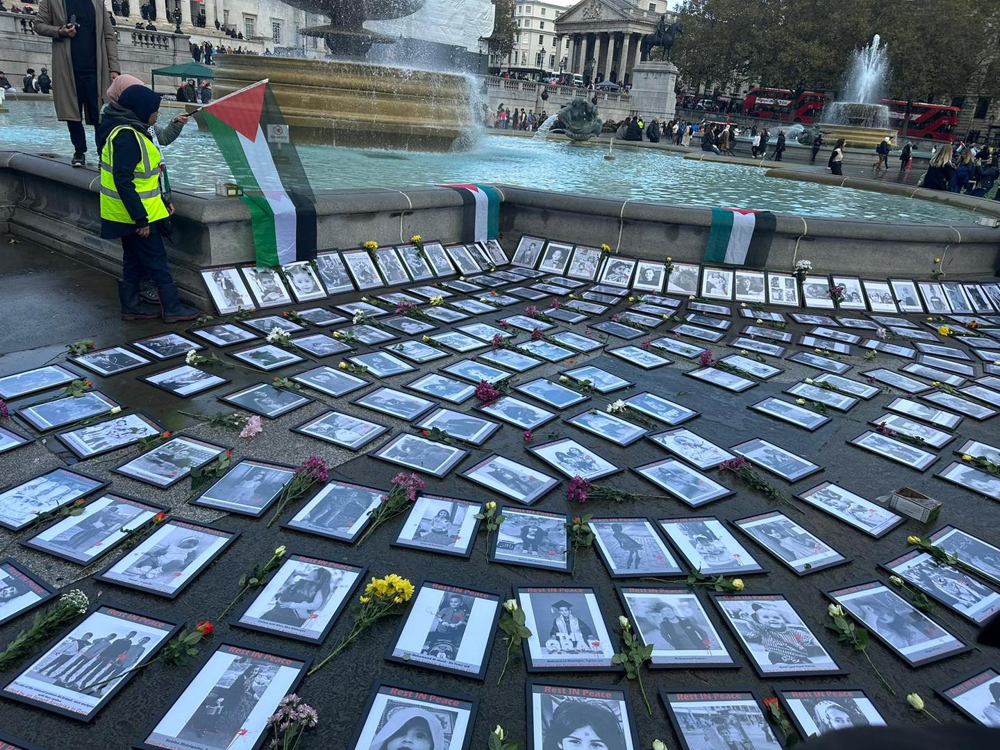 Photos: Crowds vigil in Trafalgar Square, London protesting against Israel massacre in Gaza