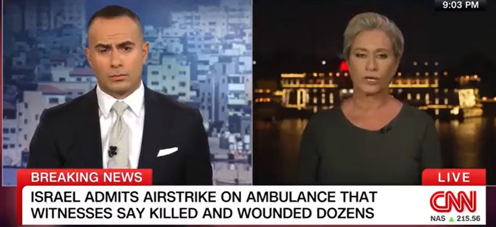 Video: CNN talk on Israel's military claims that bombed an ambulance bcz Hamas using it