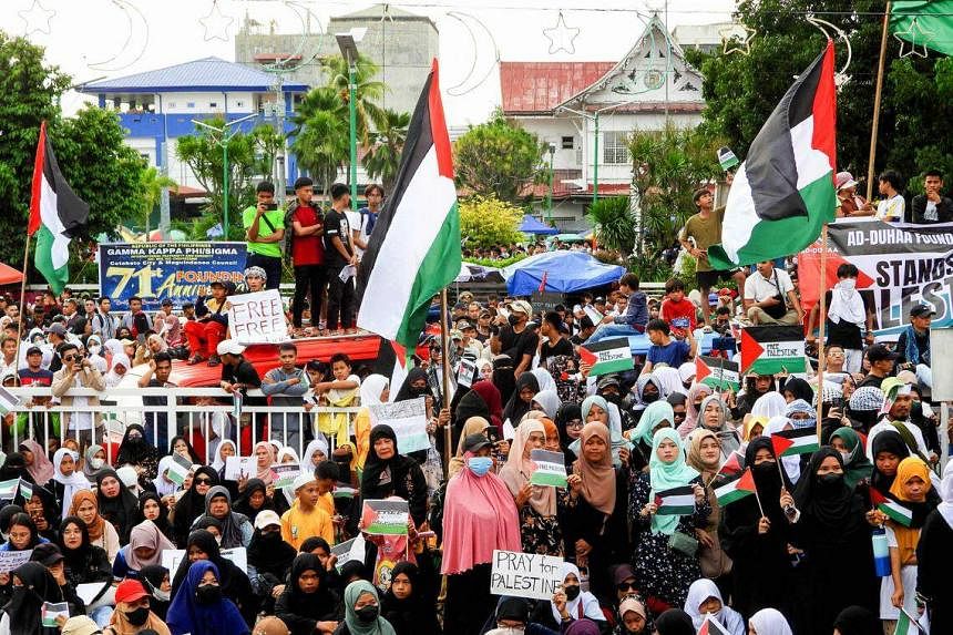 COTABATO | Libu-libo ang sumama sa Palestine protesta sa katimugang Pilipinas