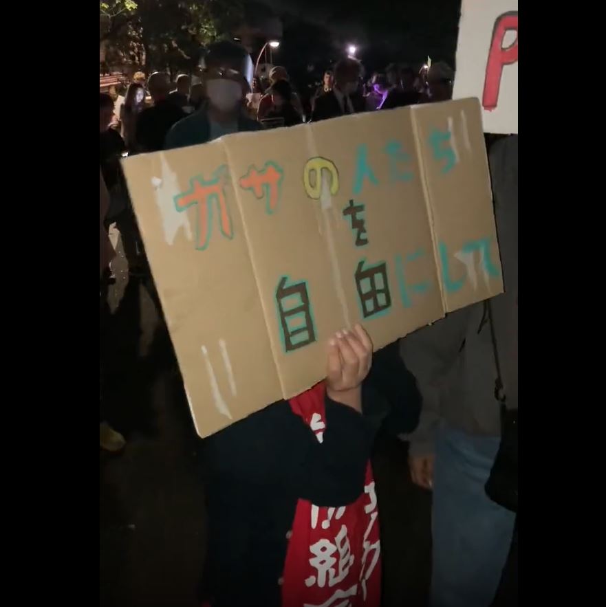 Video: Massive numbers protest in solidarity with Palestine in Japan 