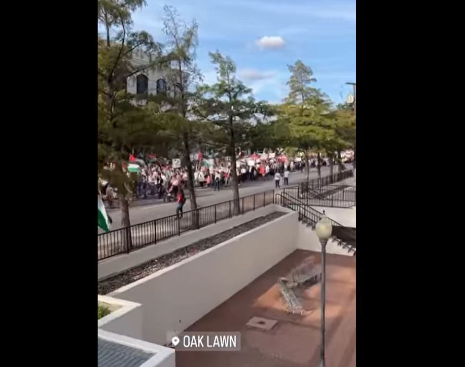 Video: Palestine protest in Dallas, Texas