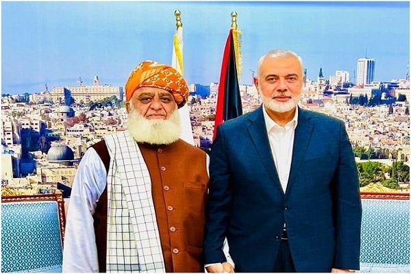 Pakistan’s JUI-F Chief discusses Gaza situation with Hamas officials  