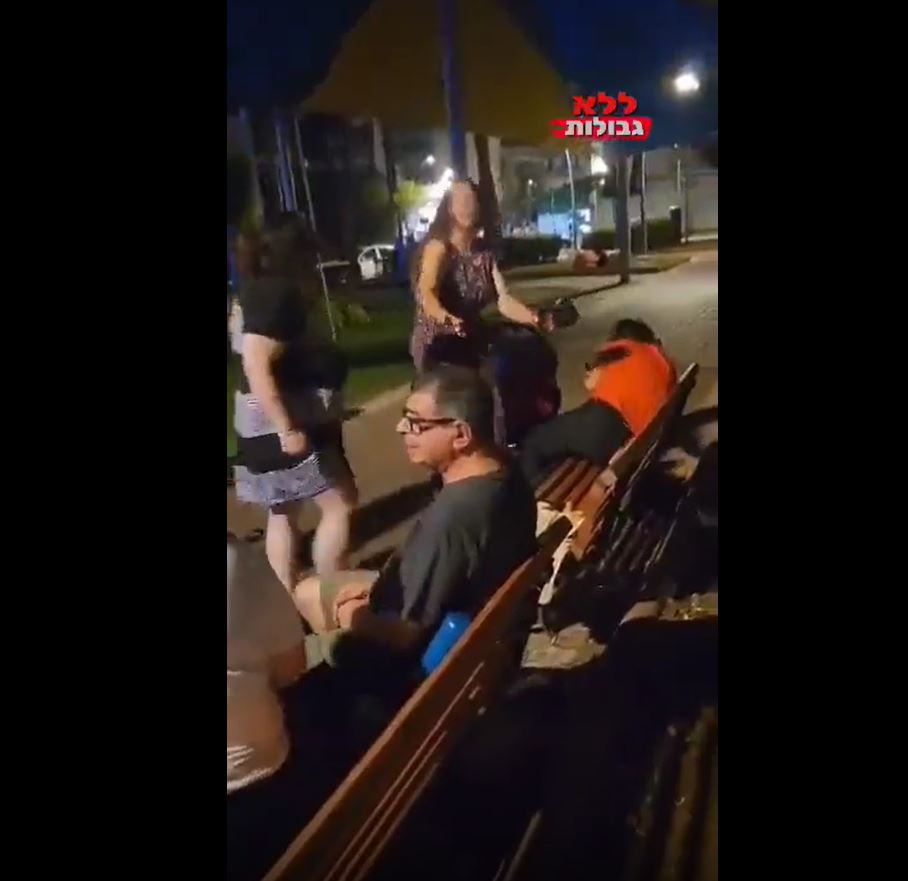 Video: Israeli beefy woman savagely attacks a Palestinian and her child in Netanya