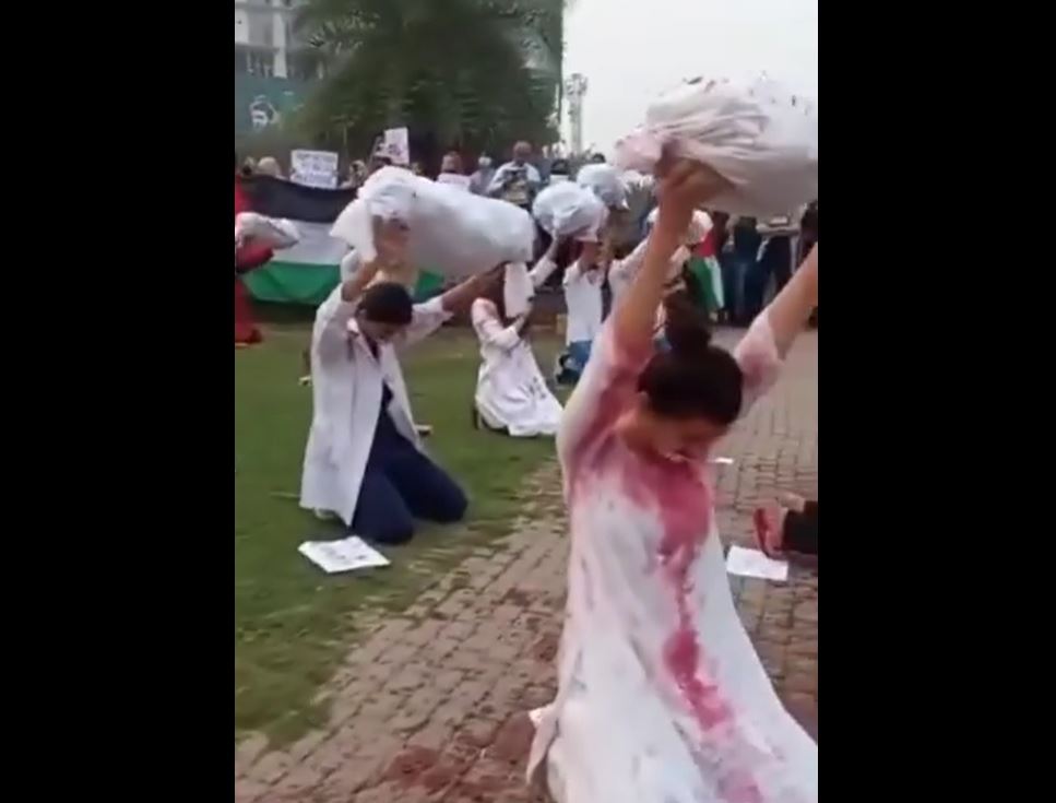 Video: Medical students in Lahore, Pakistan, denounce Israeli crimes and massacres in Gaza