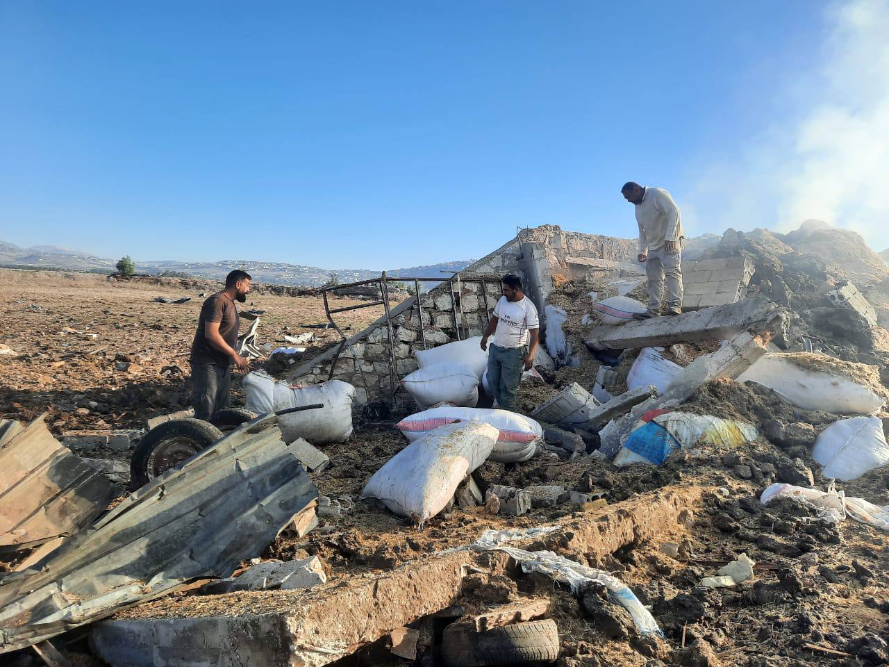 So-called 'Military Targets' in South Lebanon be like straw stocks