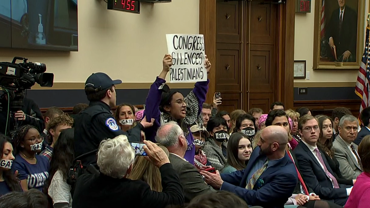 Anti-Israel demonstrators disrupt House Judiciary hearing antisemitism claims on college campuses
