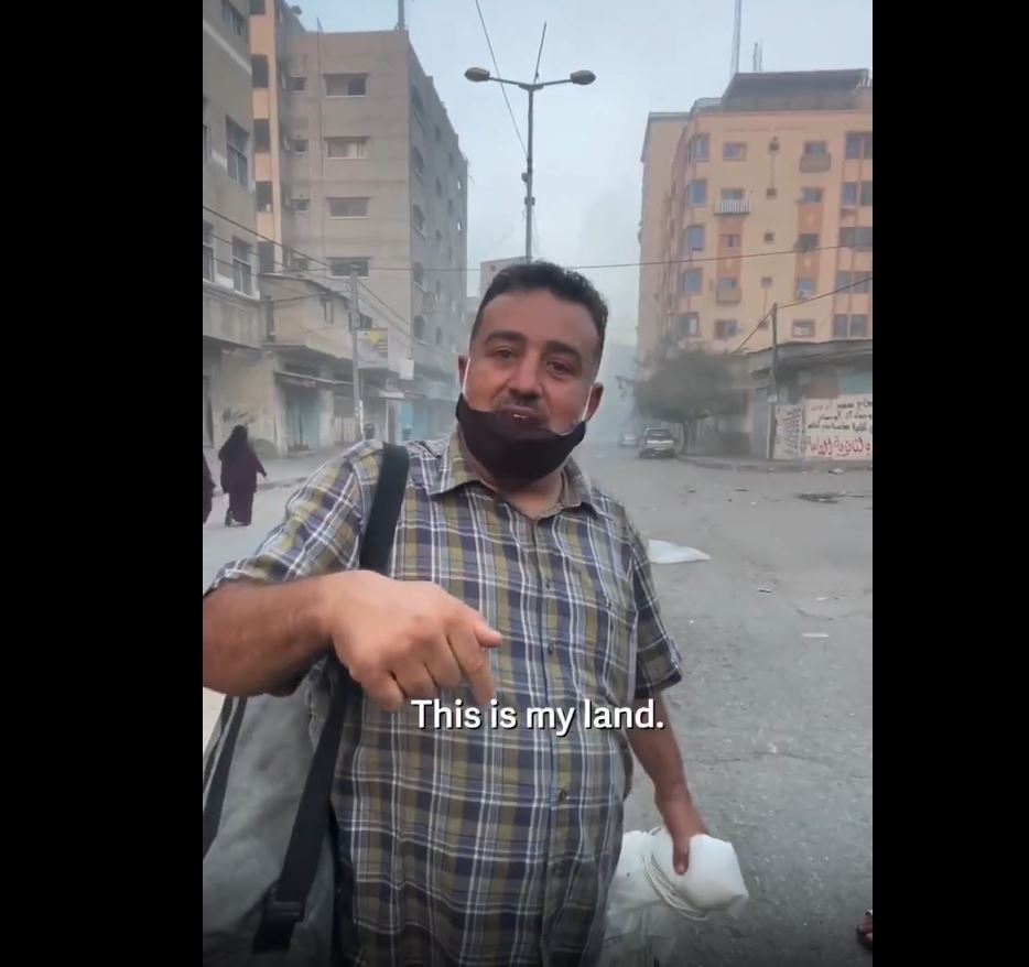 Palestinian man: Gaza is my land, I born here, will never leave it to anyone