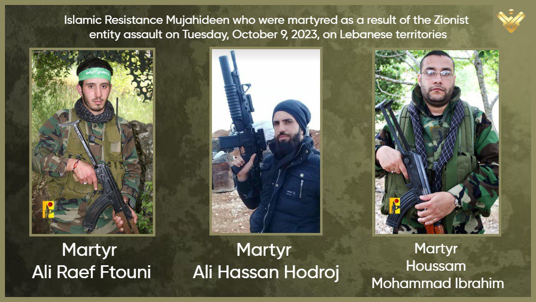 Hezbollah mourns 3 martyrs claimed by Zionist attack on Southern Lebanon