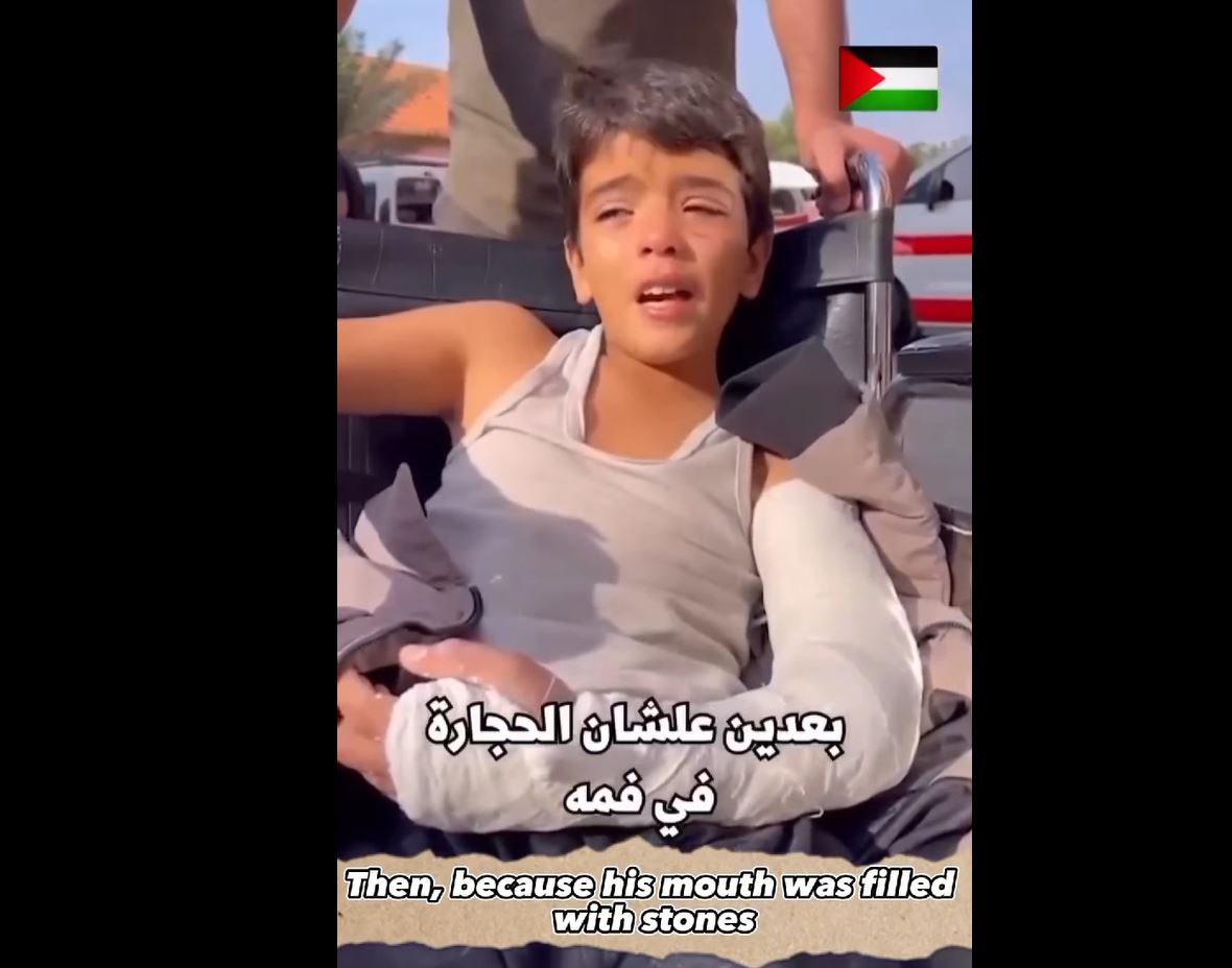 Video: No words can describe horror this child encountered after Israeli strikes killed his brother before his eyes