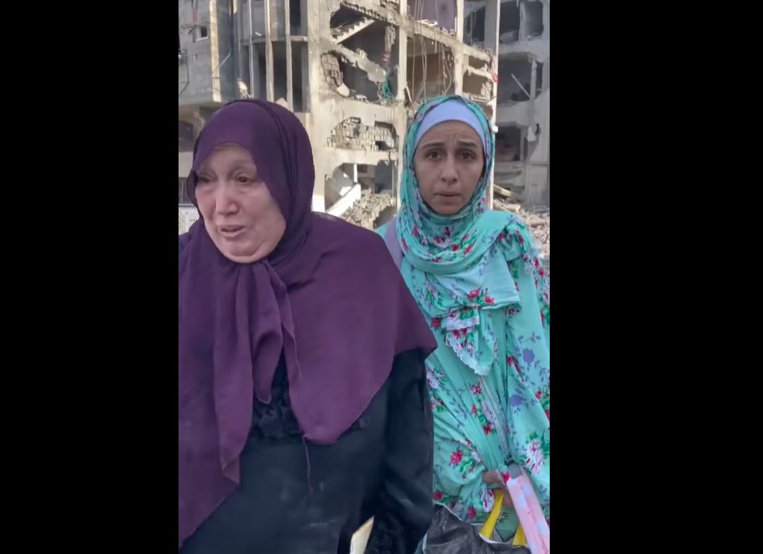 Video: Palestinian woman describe how survived by a miracle from Israeli bombardment 