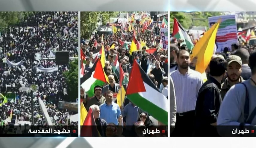 انطلاق مسيرات حاشدة في أرجاء إيران دعما للشعب الفلسطيني وتنديدا لمجازر اسرائيل في غزة