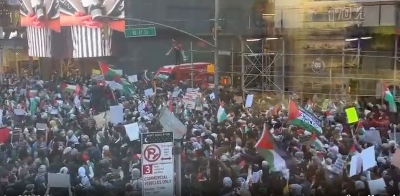 Video: Pro-Palestine rally in New York City, US