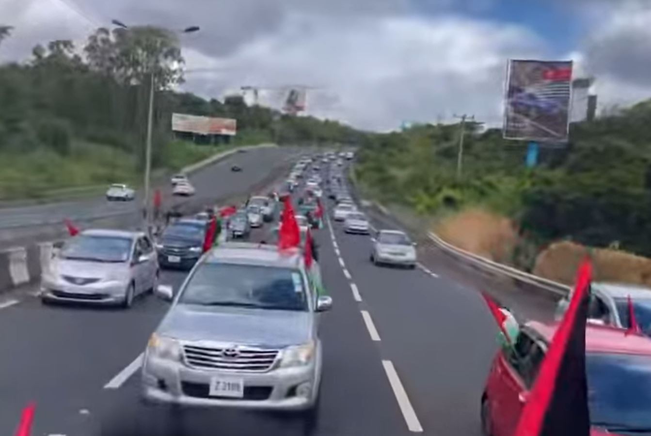 Video: A pro-Palestine rally in Mauritius island 